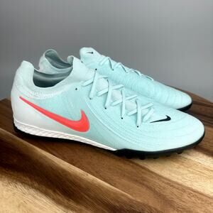 Nike Phantom Gx II 2 Pro Turf Men's 11.5 Soccer Mint Green-Atomic Red FJ2583-300